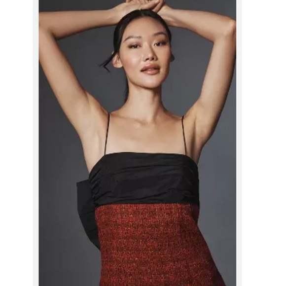 MAEVE BOW SQUARE-NECK MINI DRESS - Picture 4 of 10